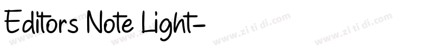 Editors Note Light字体转换